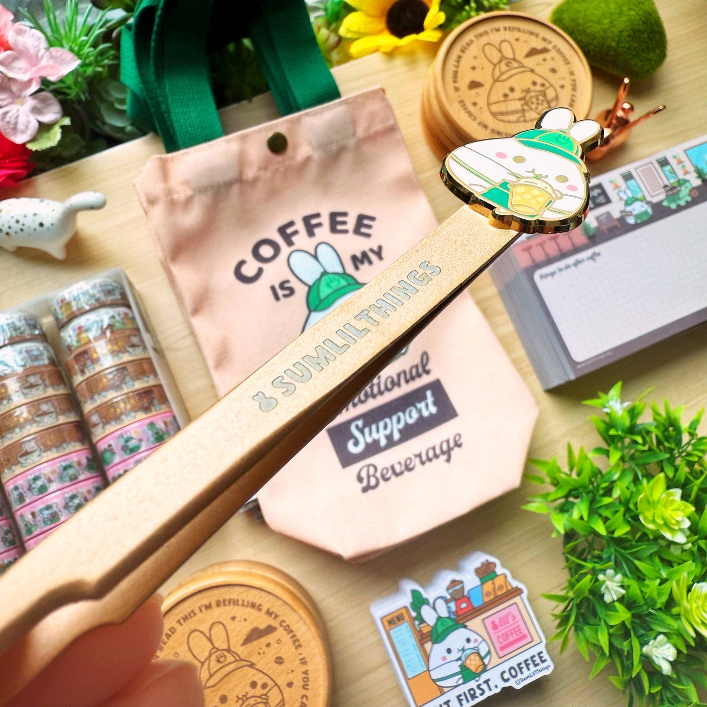 SumLilThings - Enamel Sticker Tweezer - Lil' Coffee Run (Fine Point)