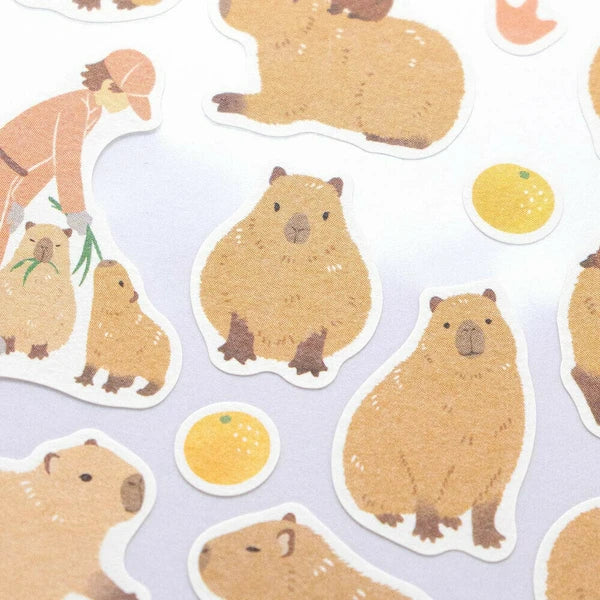 NB ZOOm In Animals Sticker Sheet - Capybara