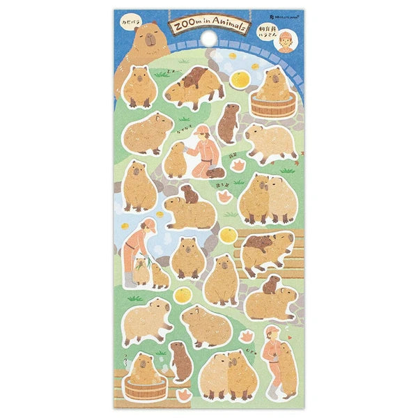 NB ZOOm In Animals Sticker Sheet - Capybara