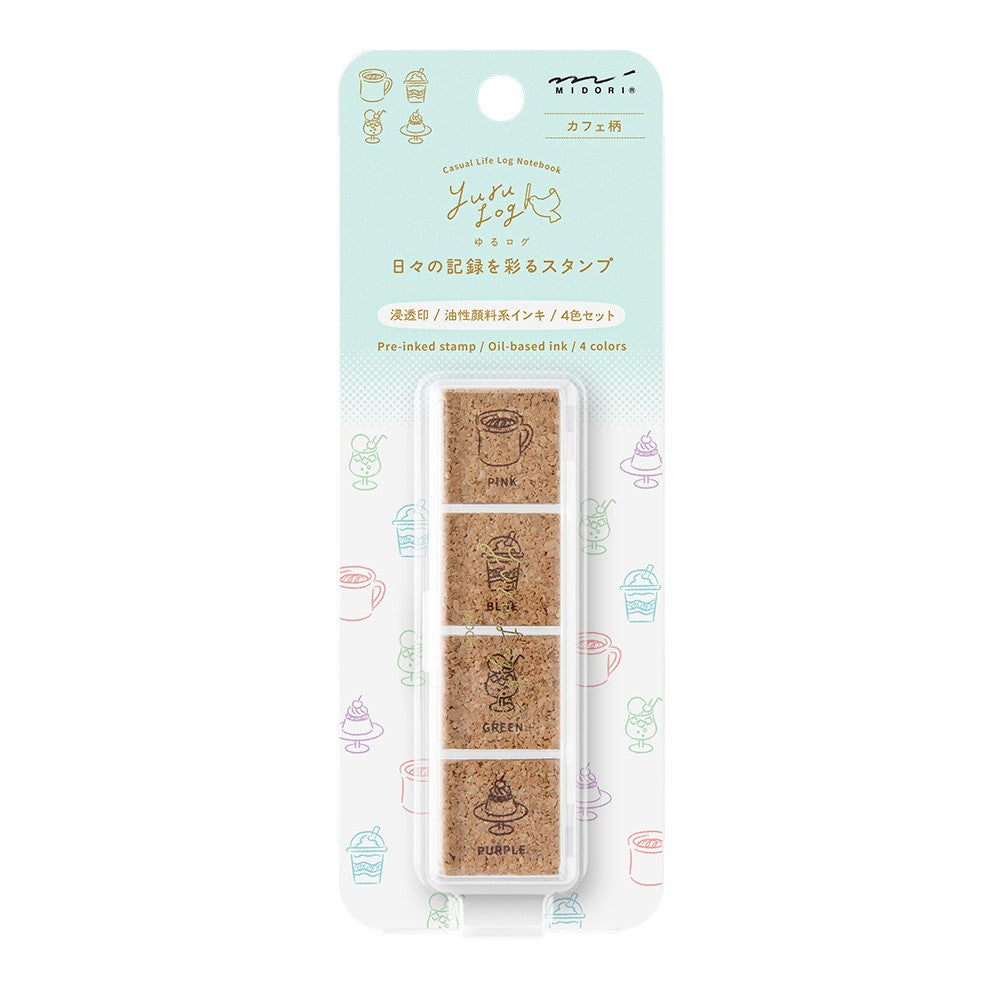 Midori Yuru Log Paintable Pre-Inked Stamp