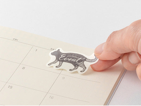 Midori Yuru Log Roll Sticker - Calligraphy