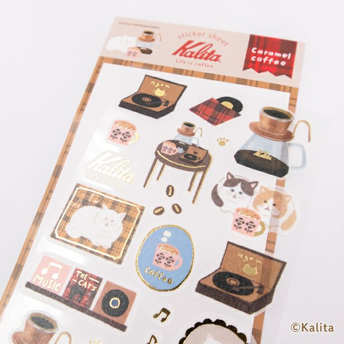 Furukawashiko x Kalita - Life is Coffee Series - Sticker Sheet - Caramel Coffee
