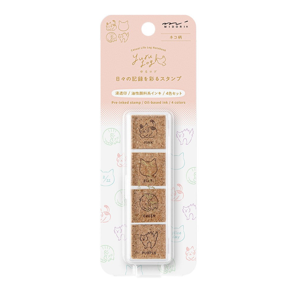 Midori Yuru Log Paintable Pre-Inked Stamp