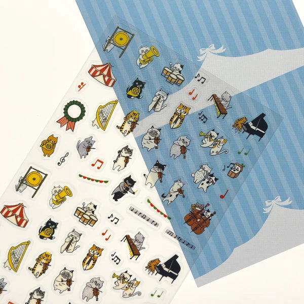 Seal Do Seat Seal Sticker Sheet - Cat Orchestra