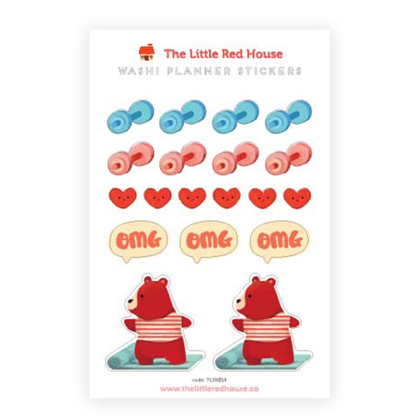 The Little Red House - Workout Planner Washi Stickers