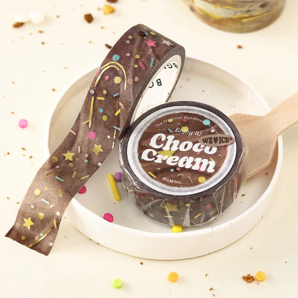 BGM Foil Washi Tape - We Love ICE Series - Chocolate Cream