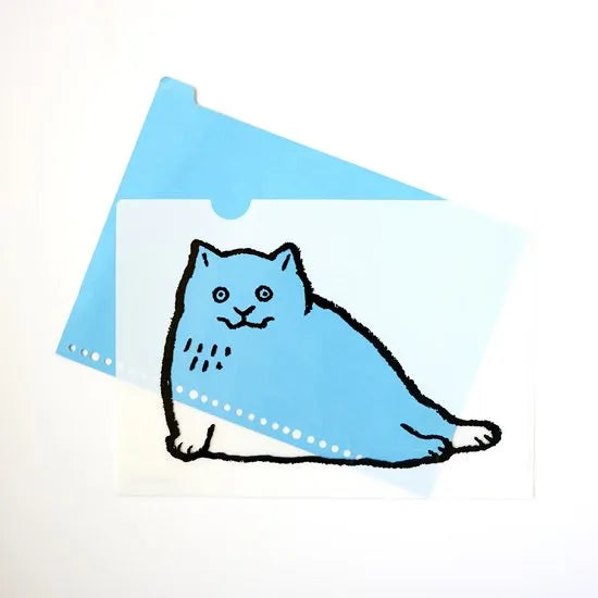 Dawning Crow - A4 Clear File Folder - White Cat