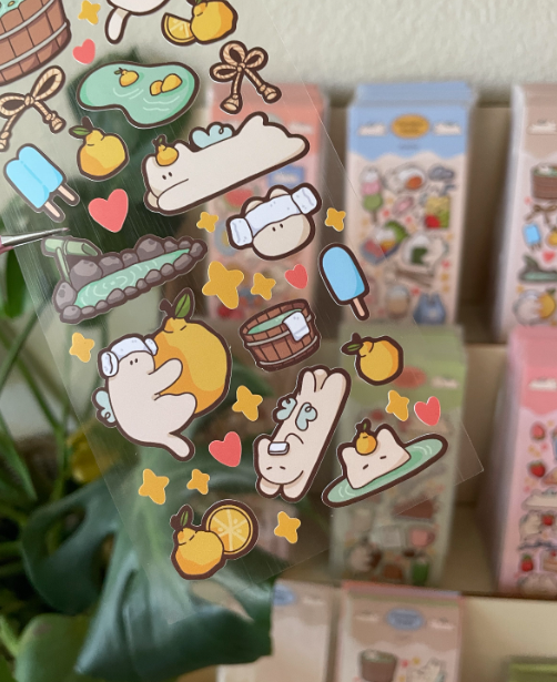 Kumakun Studio - Onsen Sticker Sheet