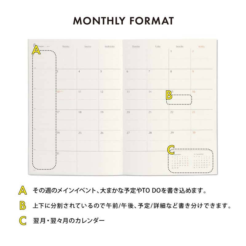 Hightide 2026 Fügen Monthly Planner - A5