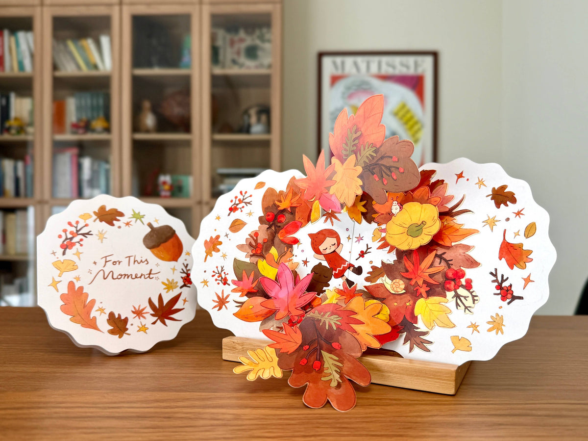 Tiny Kikimo - Pop-Up Card - Autumn Glow