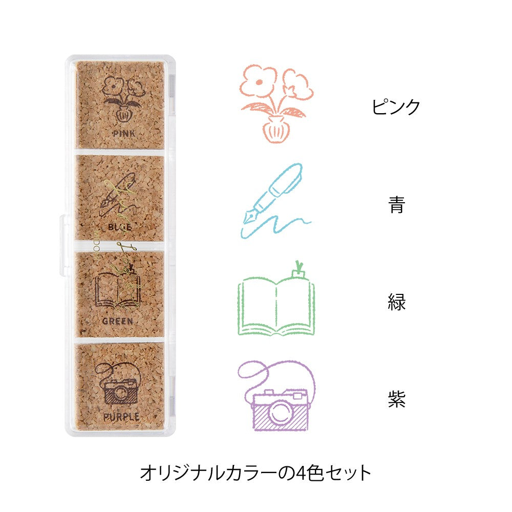 Midori Yuru Log Paintable Pre-Inked Stamp