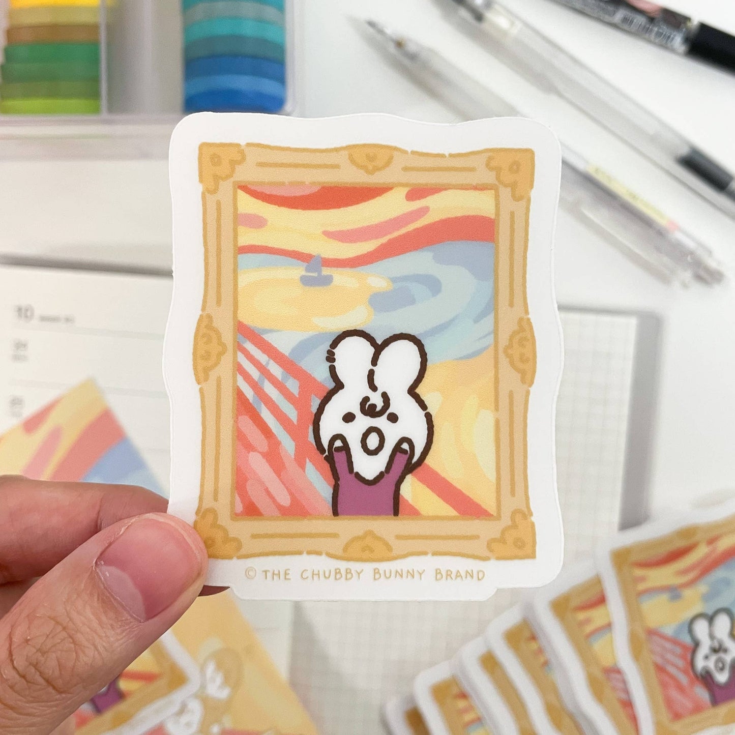 The Chubby Bunny Brand - The Scream Vinyl Sticker