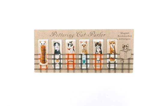 Pottering Cat Magnetic Bookmarks - Dessert Shop