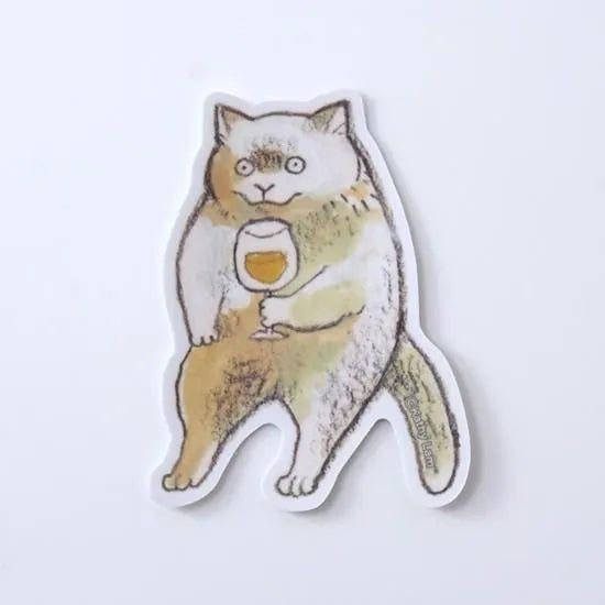 Dawning Crow - Die-Cut Sticker - Drinking Apple Cider