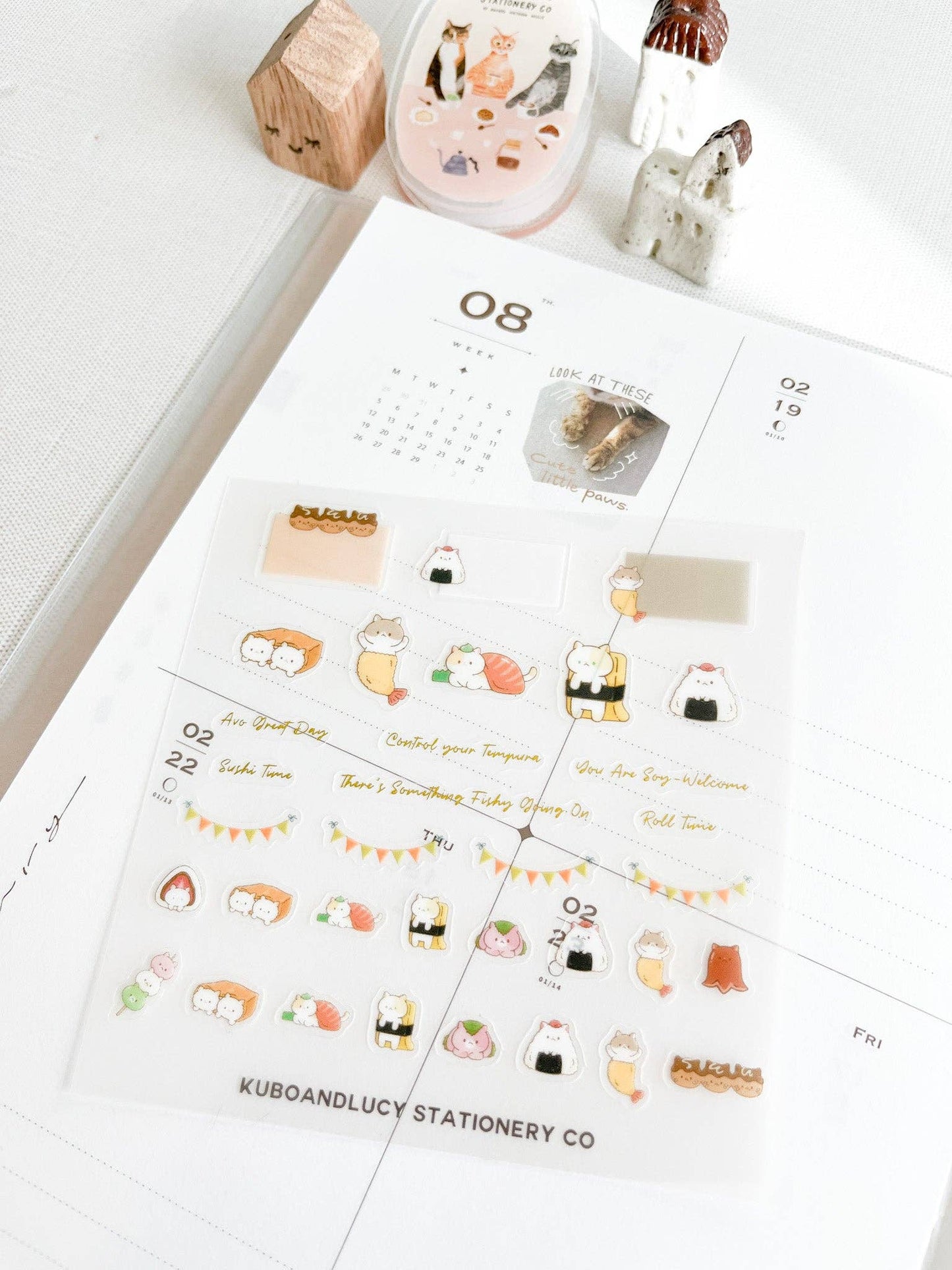 Kuboandlucy Stationery Co - Cute Cats & Dog PET Sticker Sheet