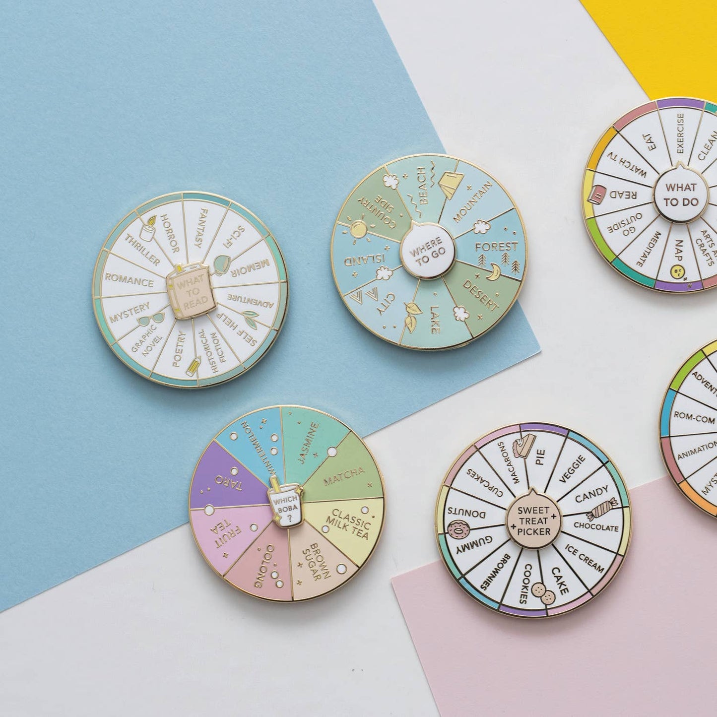 Occasionalish - Where To Go Spinning Enamel Pin