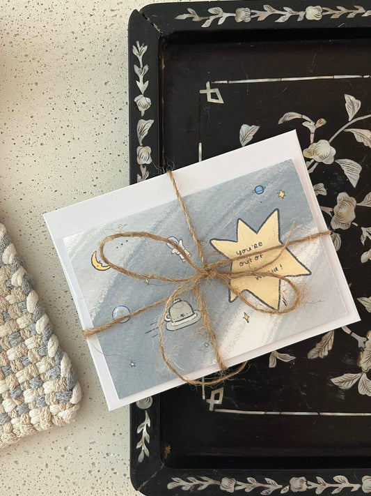 dana ate oatmeal! - You're Out of this World Greeting Card