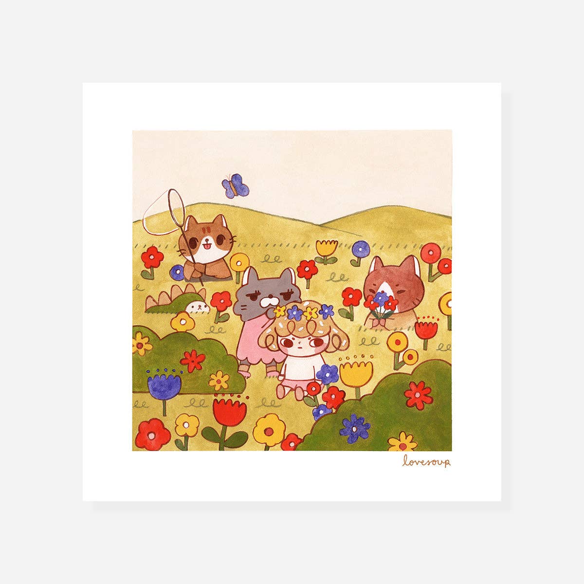 Lovesoup Art Print - Flower Fields