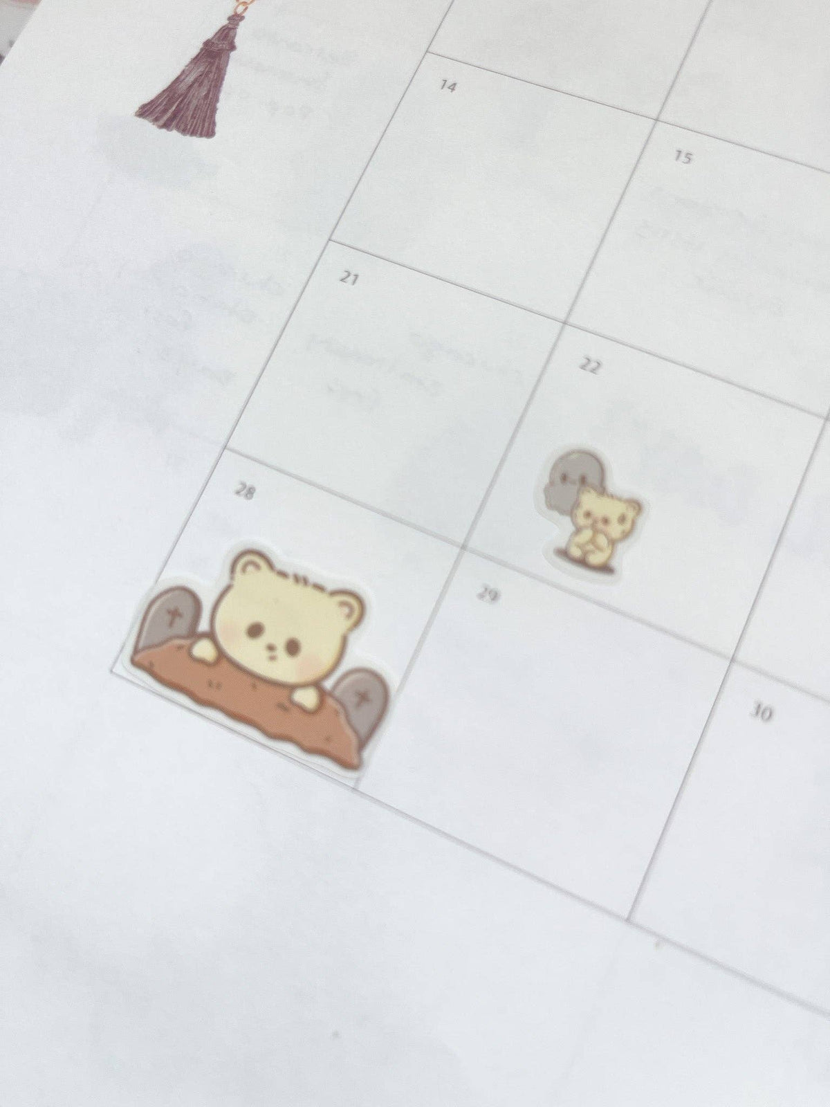 Kuboandlucy Stationery Co - Sticker Sheet - Halloween Bears