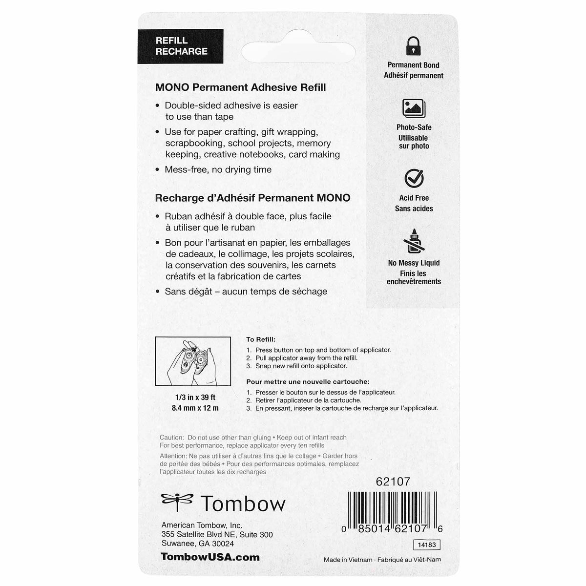 Tombow MONO Permanent Adhesive Refill
