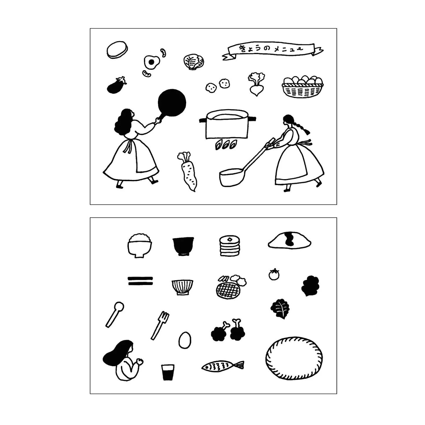 Mizushima x Necktie JIZAI Clear Stamp Set
