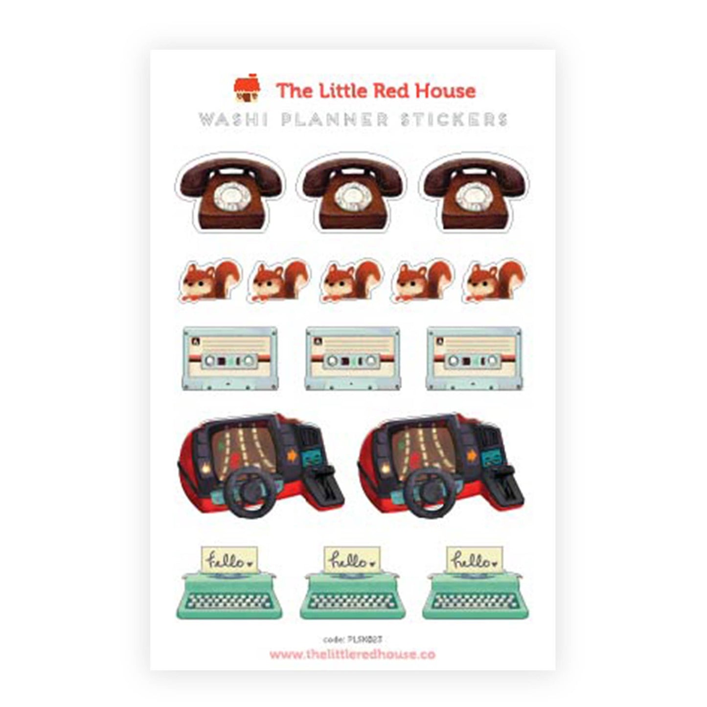 The Little Red House - Nostalgic Planner Washi Stickers