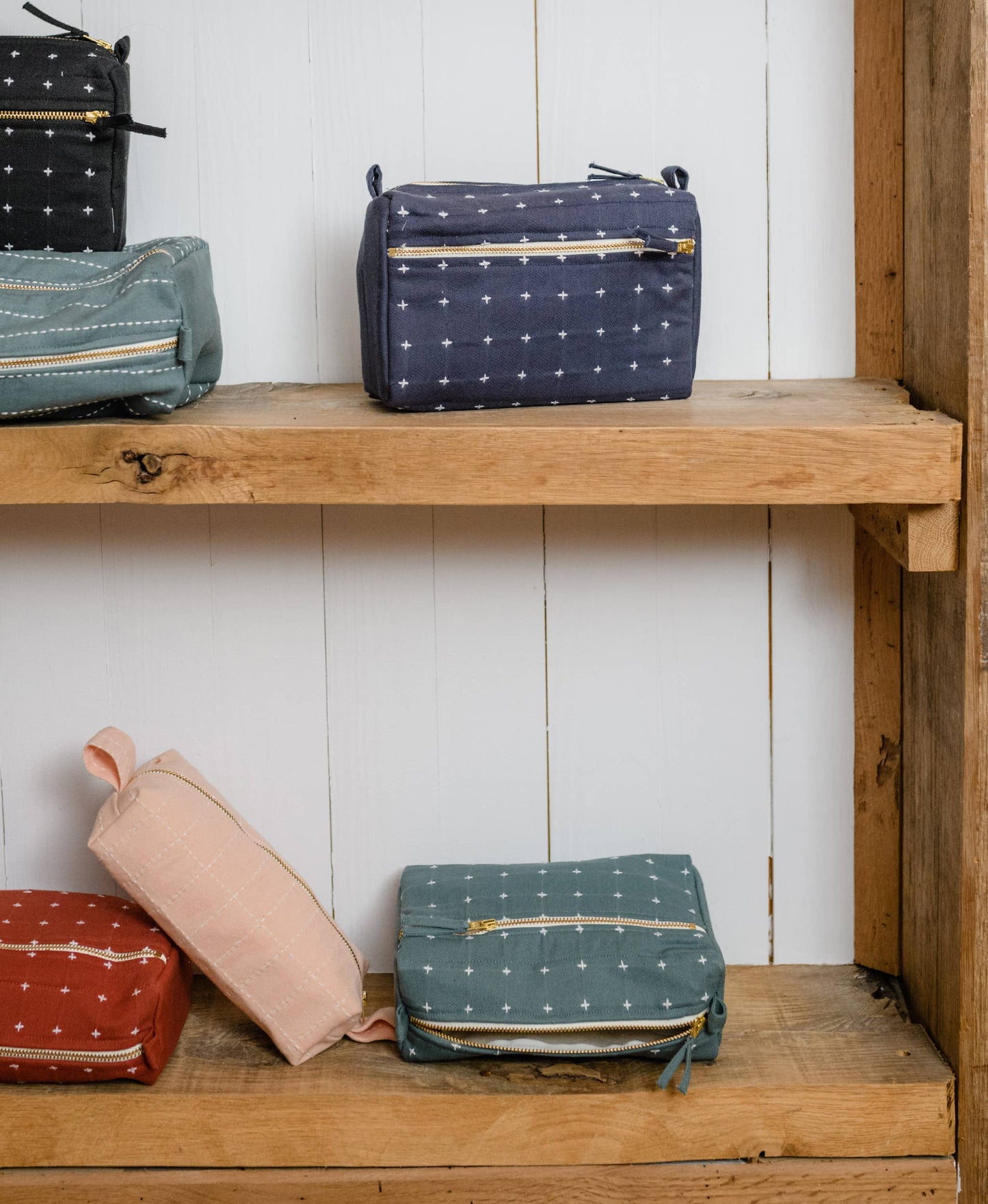 Anchal - Large Cross-Stitch Toiletry Bag