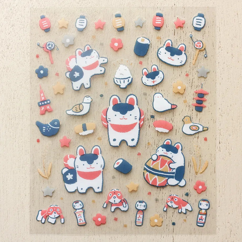 Cozyca x Masao Takahata - Sticker Sheet - It's a Festival Dog Hariko