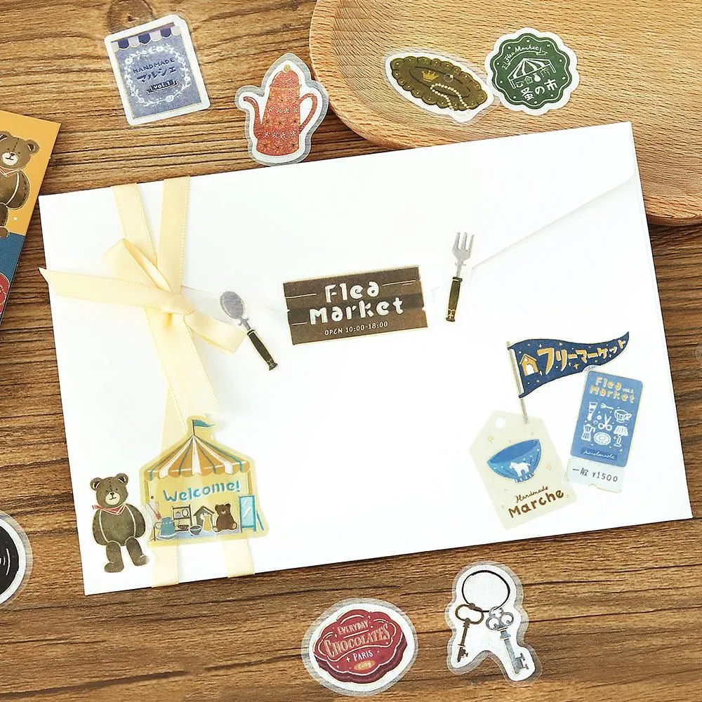 BGM Foil Flake Stickers - A Retro Stroll Series - Flea Market