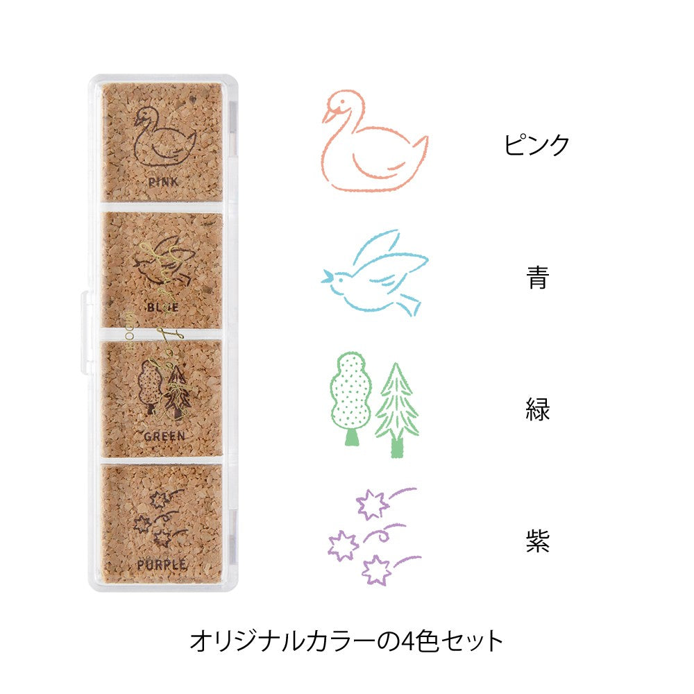 Midori Yuru Log Paintable Pre-Inked Stamp