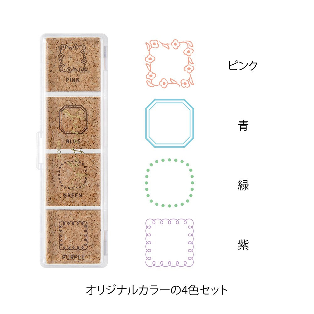 Midori Yuru Log Paintable Pre-Inked Stamp