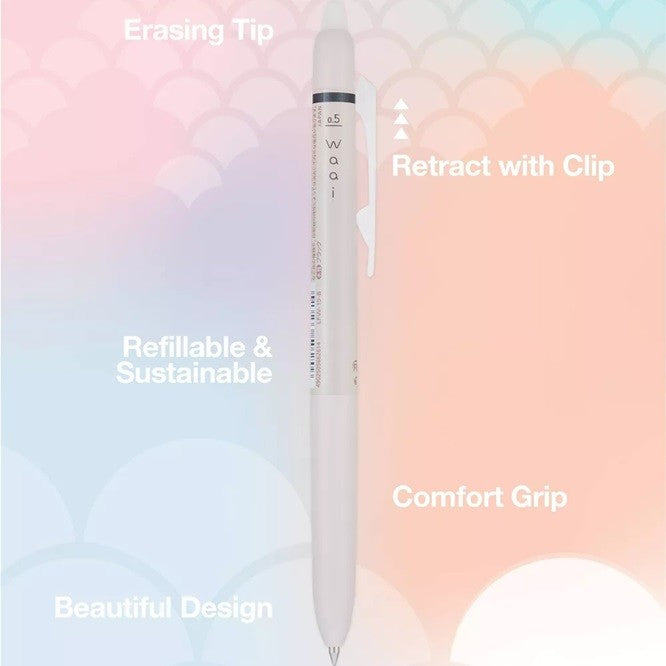 Pilot FriXion Waai Clicker Erasable Gel Pen - 0.5mm - 5 Color Set