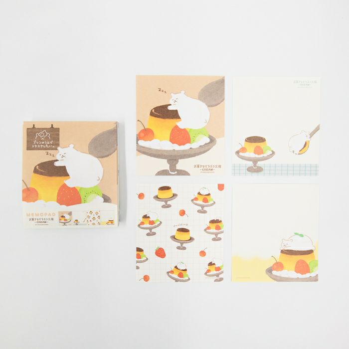 Furukawashiko Memo Pad - Sweets and Animal Workshop, Cream
