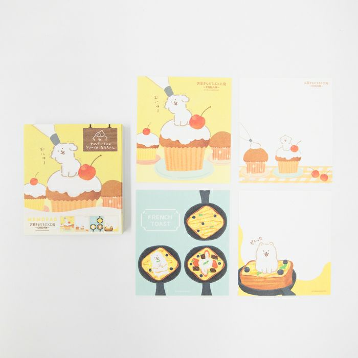 Furukawashiko Memo Pad - Sweets and Animal Workshop, Cream