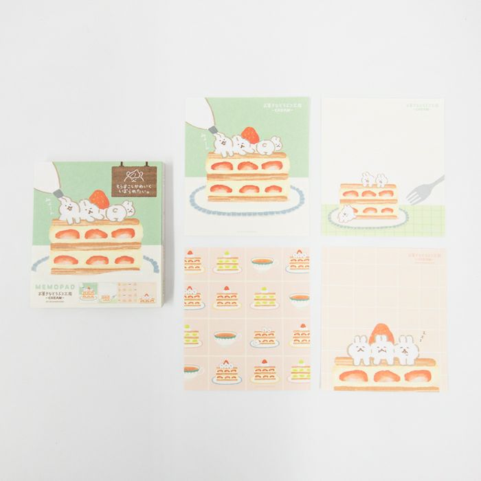 Furukawashiko Memo Pad - Sweets and Animal Workshop, Cream