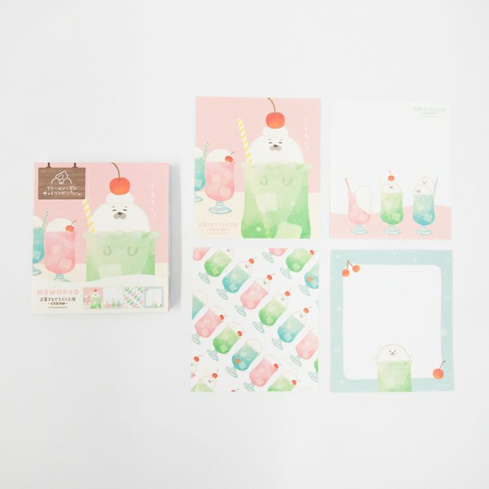 Furukawashiko Memo Pad - Sweets and Animal Workshop, Cream
