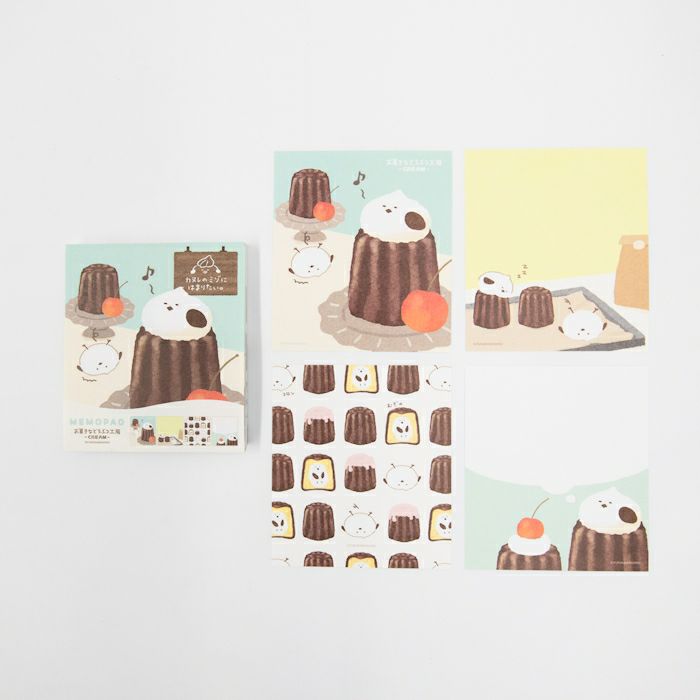 Furukawashiko Memo Pad - Sweets and Animal Workshop, Cream