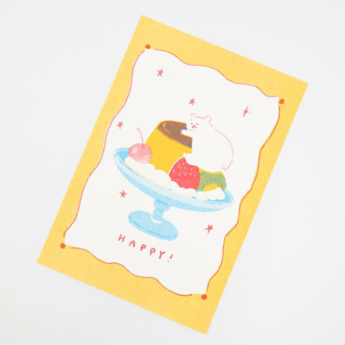 Furukawashiko Postcard - Sweets and Animal Workshop, Cream