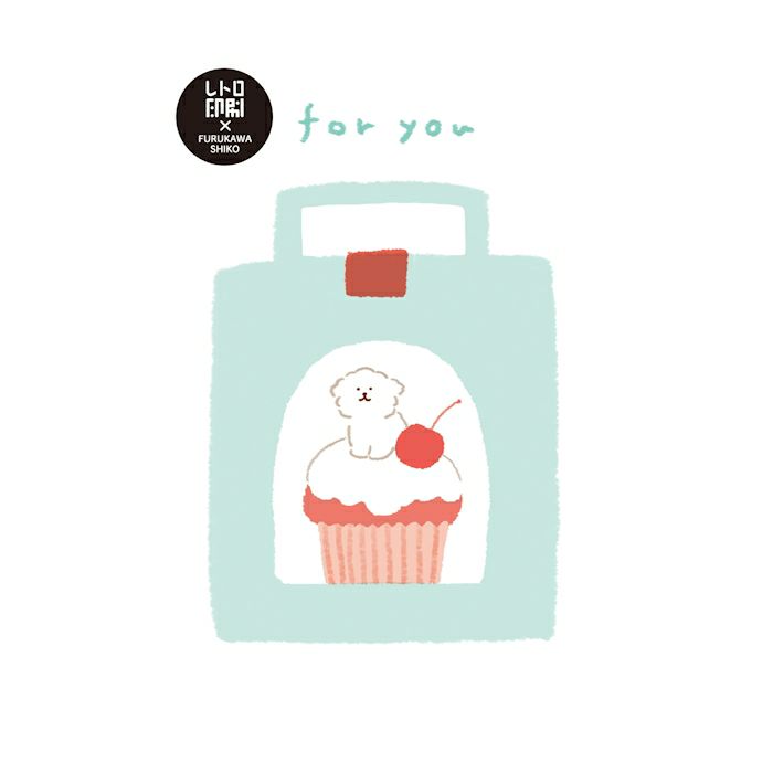 Furukawashiko Postcard - Sweets and Animal Workshop, Cream