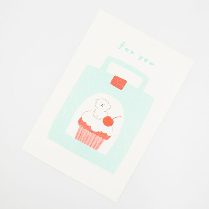 Furukawashiko Postcard - Sweets and Animal Workshop, Cream