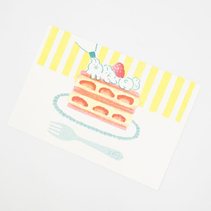 Furukawashiko Postcard - Sweets and Animal Workshop, Cream