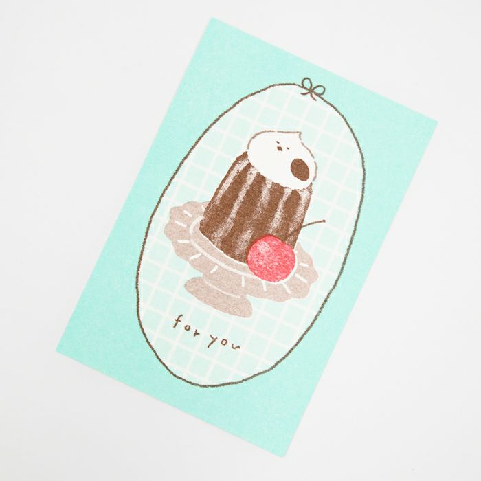 Furukawashiko Postcard - Sweets and Animal Workshop, Cream