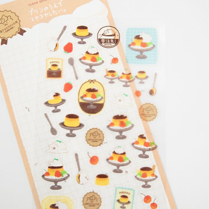 Furukawashiko Sticker Sheet - Sweets and Animal Workshop, Cream