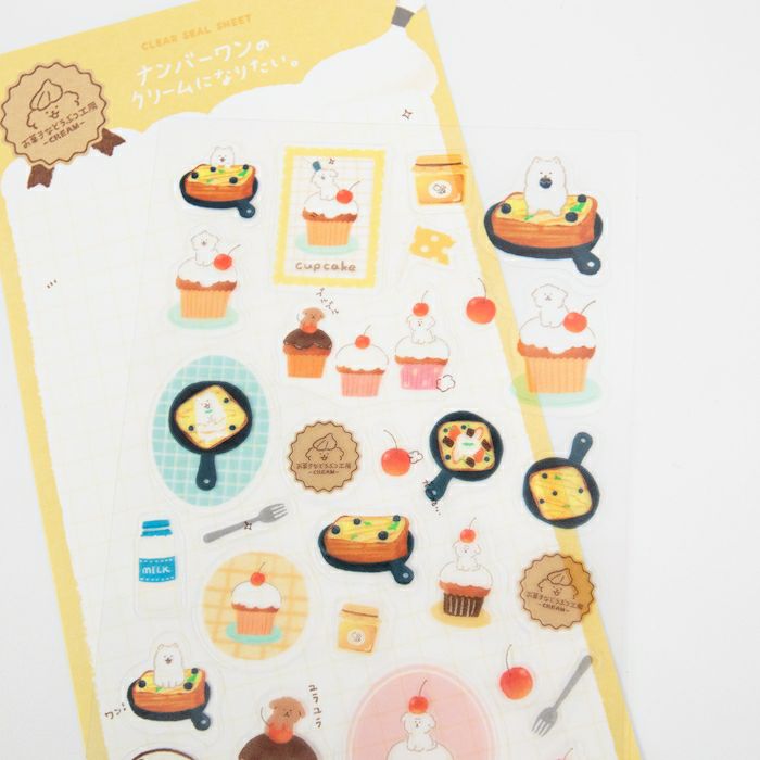 Furukawashiko Sticker Sheet - Sweets and Animal Workshop, Cream
