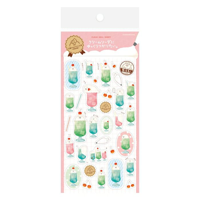 Furukawashiko Sticker Sheet - Sweets and Animal Workshop, Cream