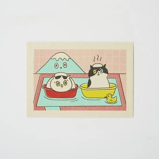 superB studio - Postcard - Fuji-Meow Bathroom