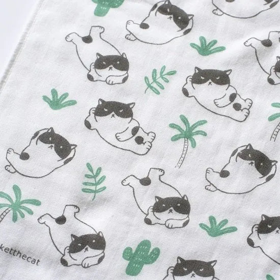 Market the Cat - Mini Gauze Towel