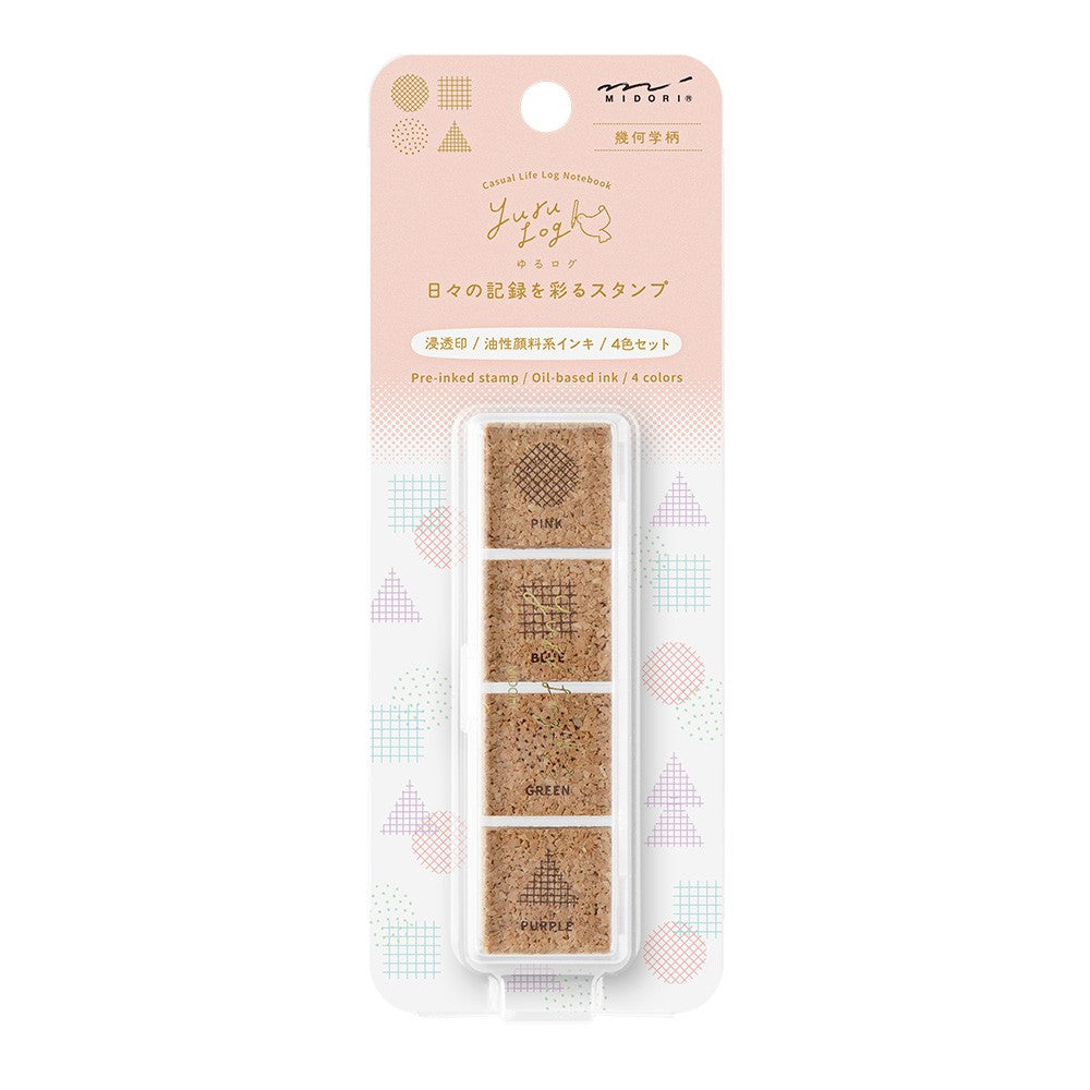 Midori Yuru Log Paintable Pre-Inked Stamp