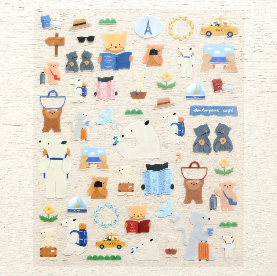 Cozyca x Mariko Fukuoka - Sticker Sheet - Let's Go on a Trip