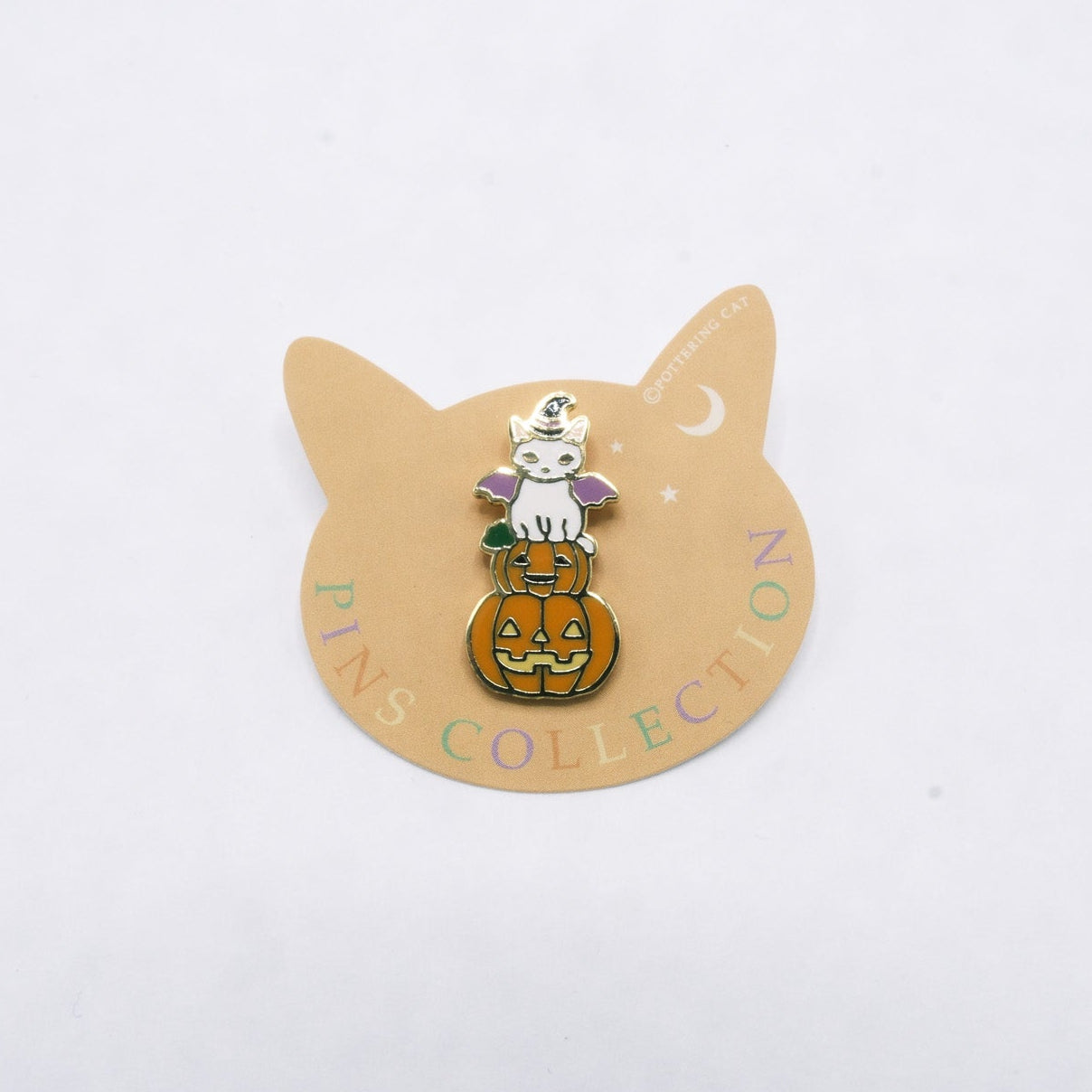 Pottering Cat Enamel Pin - Halloween 1
